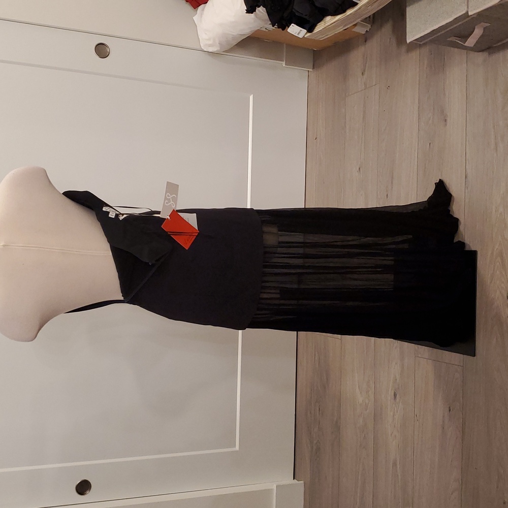 L'Academie gorgeous Black Strapless maxi Dress Size XS & L new with tags - Picture 10 of 11